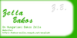 zella bakos business card